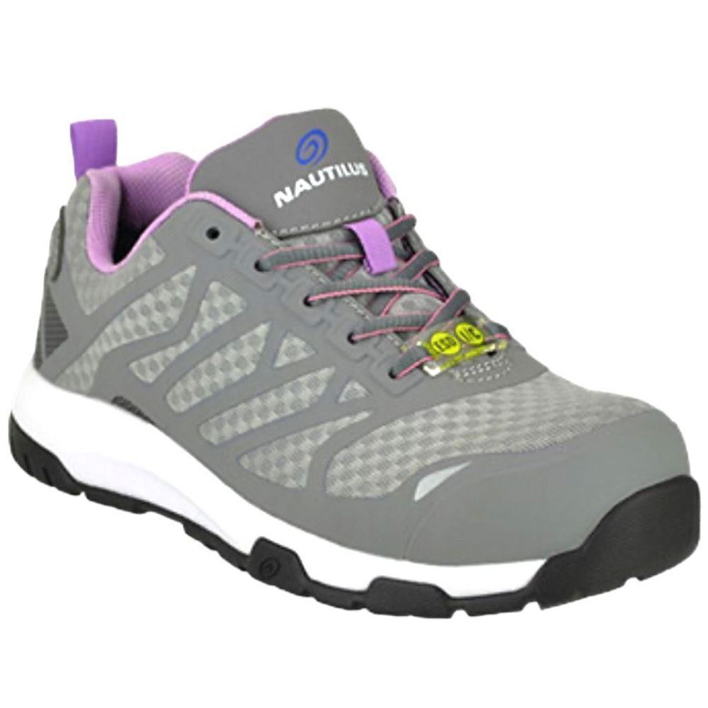 Nautilus Women's Gray Safety Velocity Carbon Toe Work Shoe Size 7.5 NWT